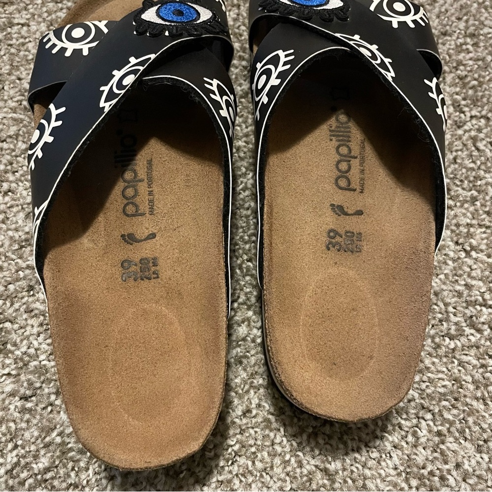 Papillio Black and Blue Eye Sandals - Picture 2 of 6